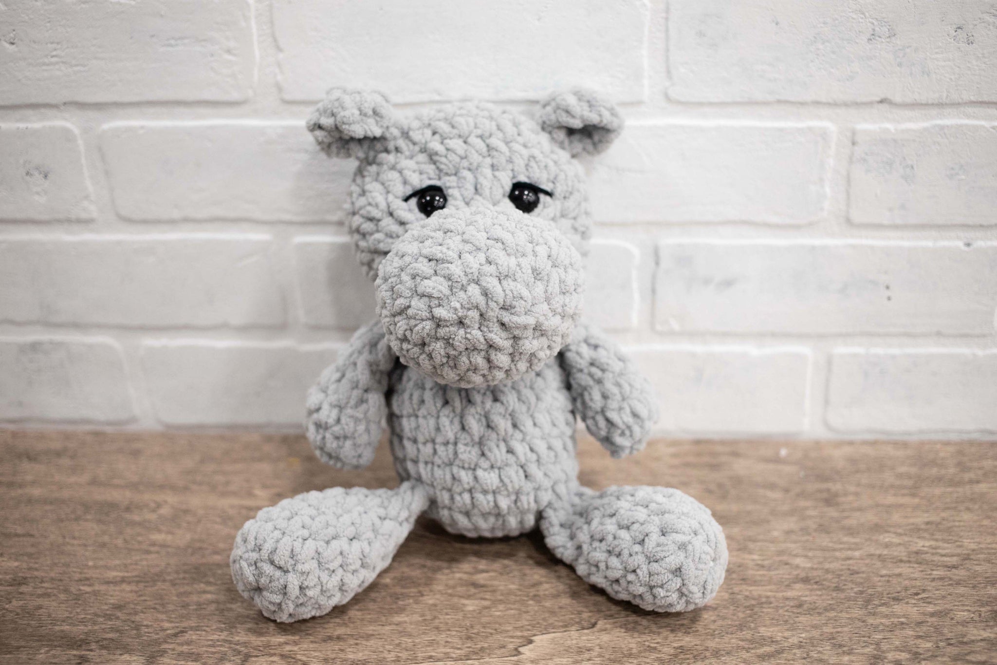 Hippo, Crochet Stuffed Animal - The McGarvey Workshop